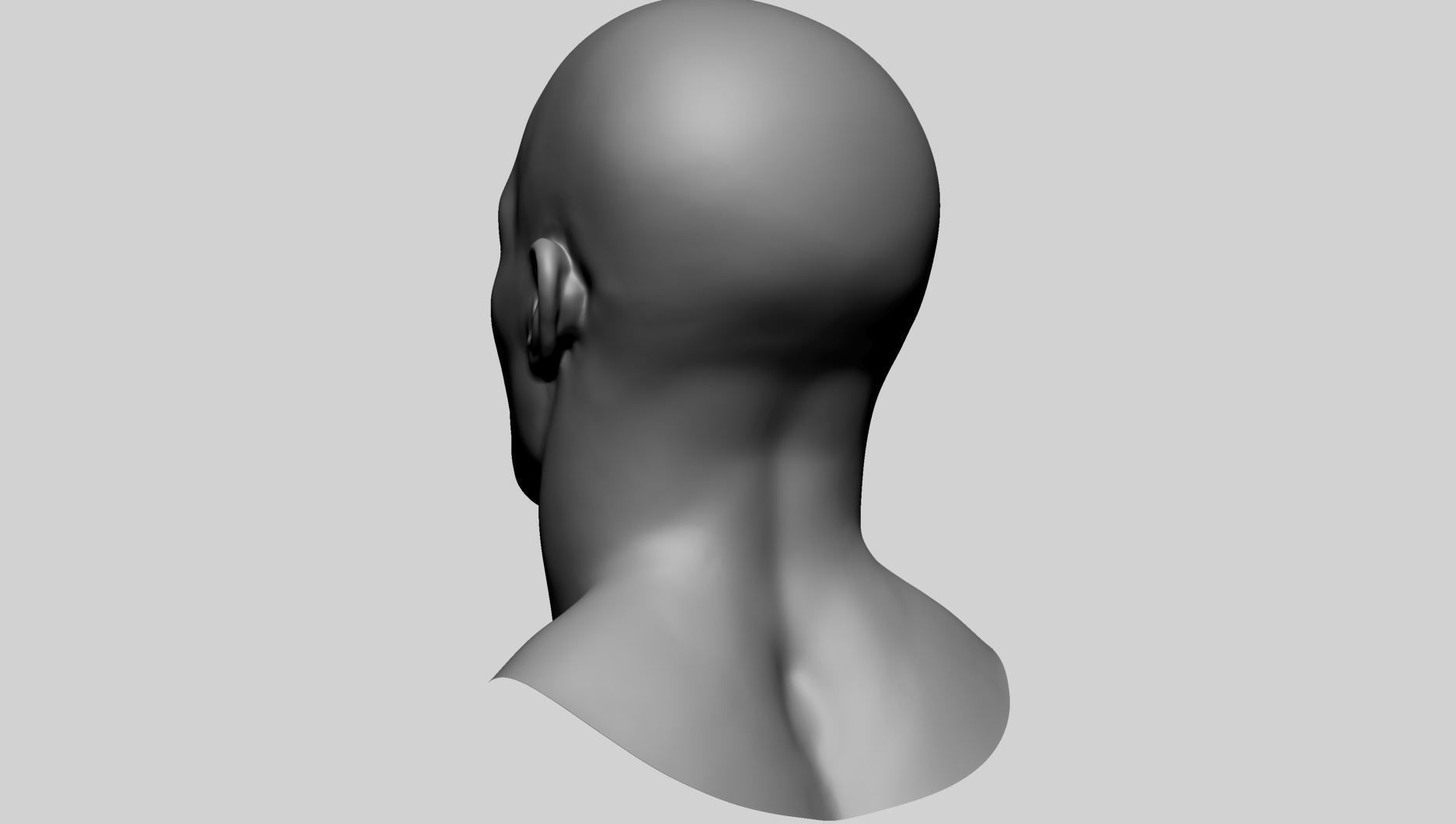 Male Head E 3D model_6