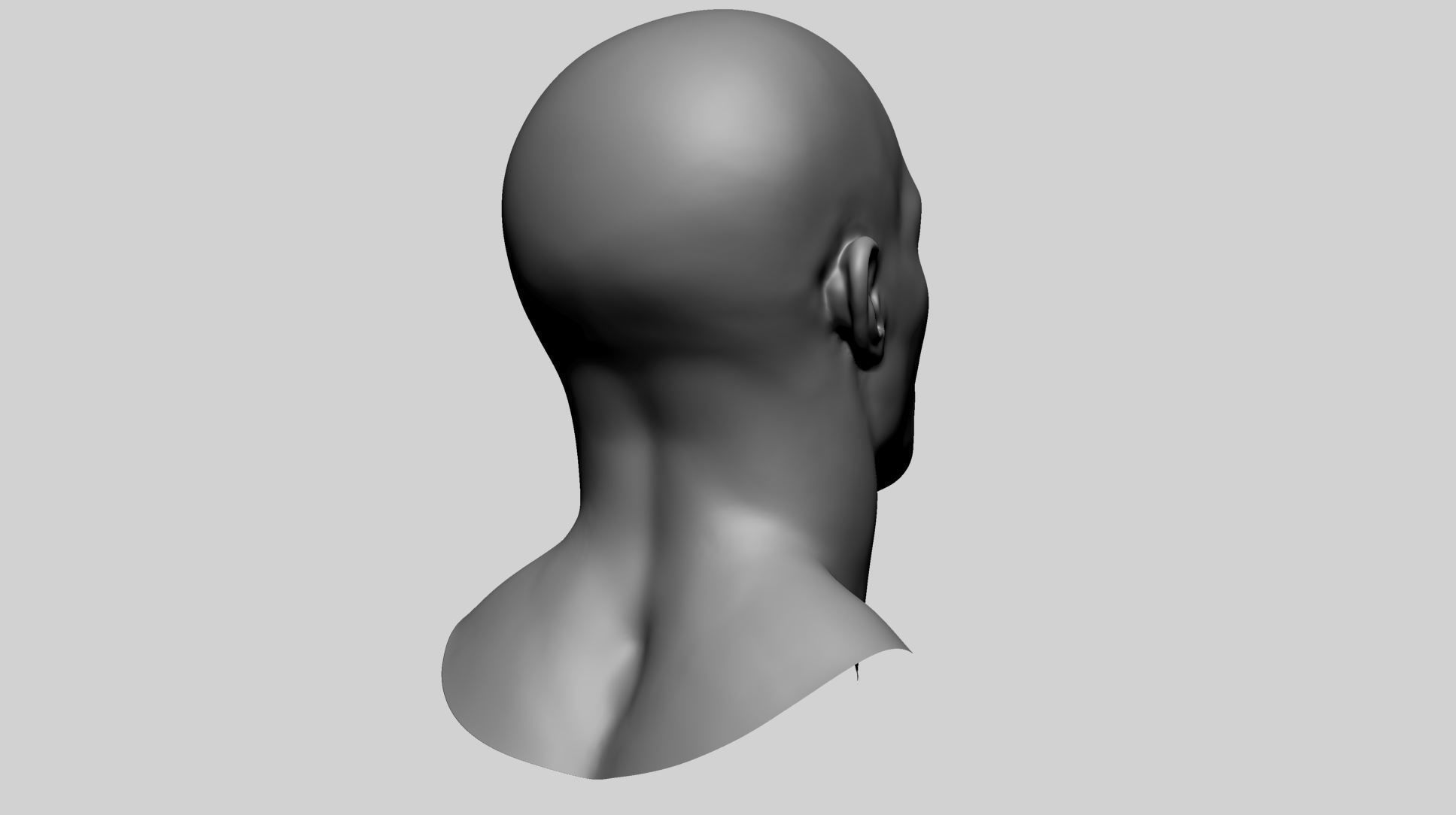 Male Head E 3D model_4