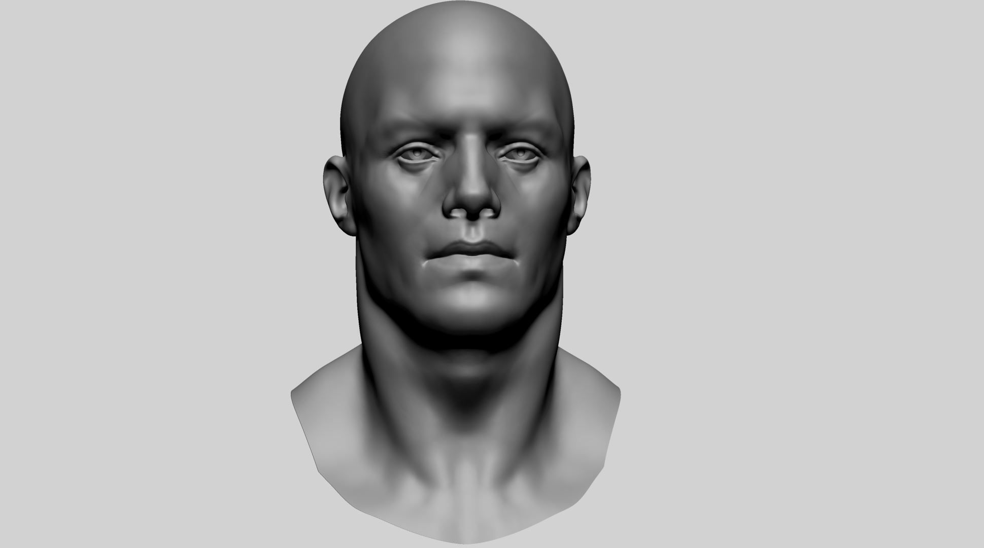 Male Head E 3D model_8