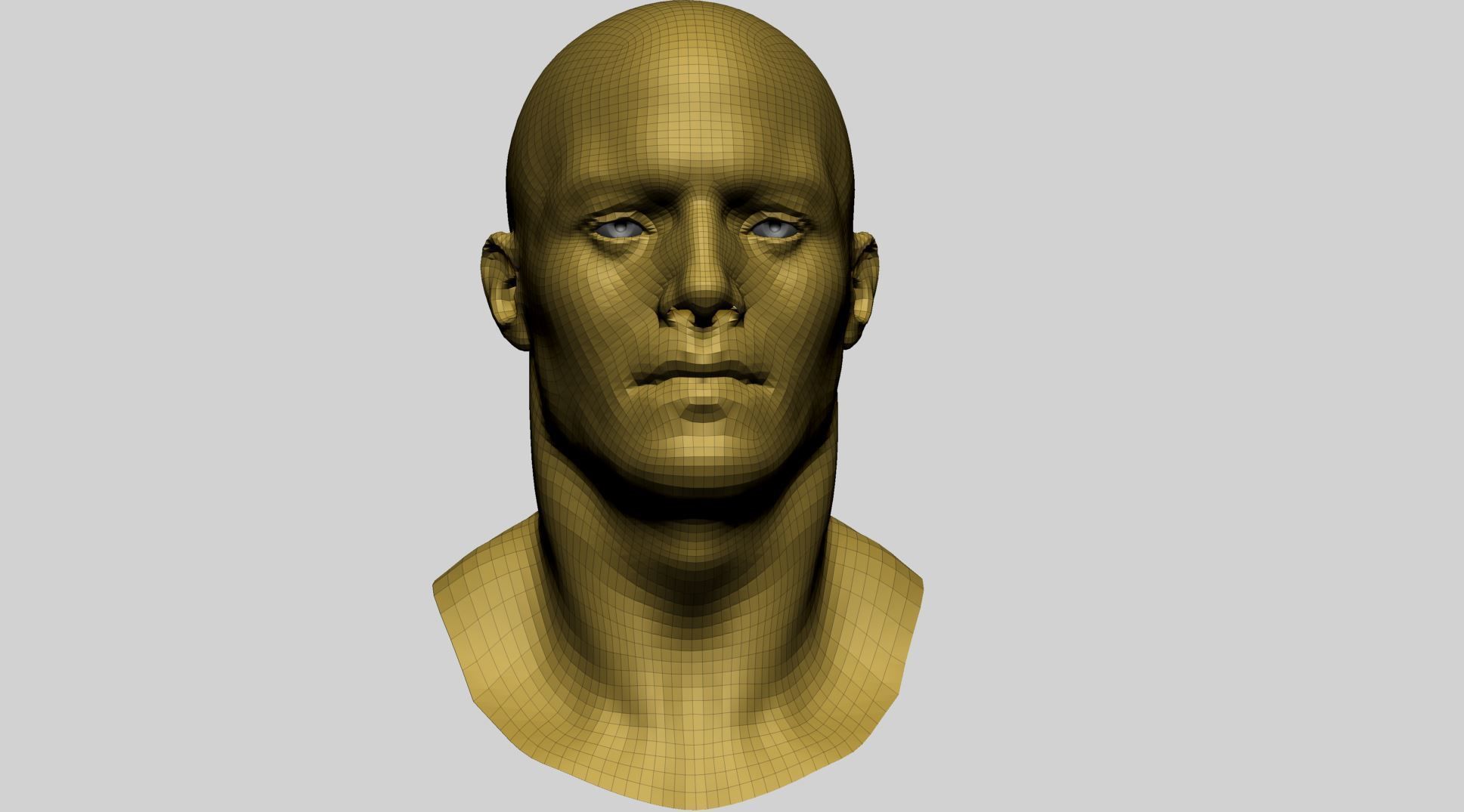 Male Head E 3D model_9