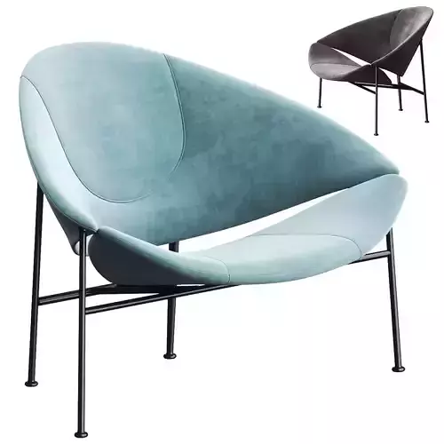 GLIDER Fabric armchair