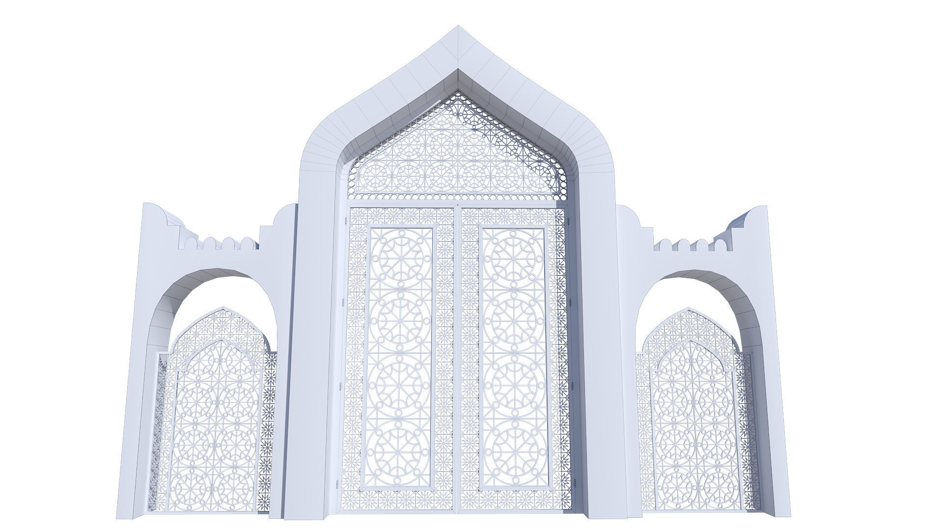 Entrance of Doha Mosque 3D model_7