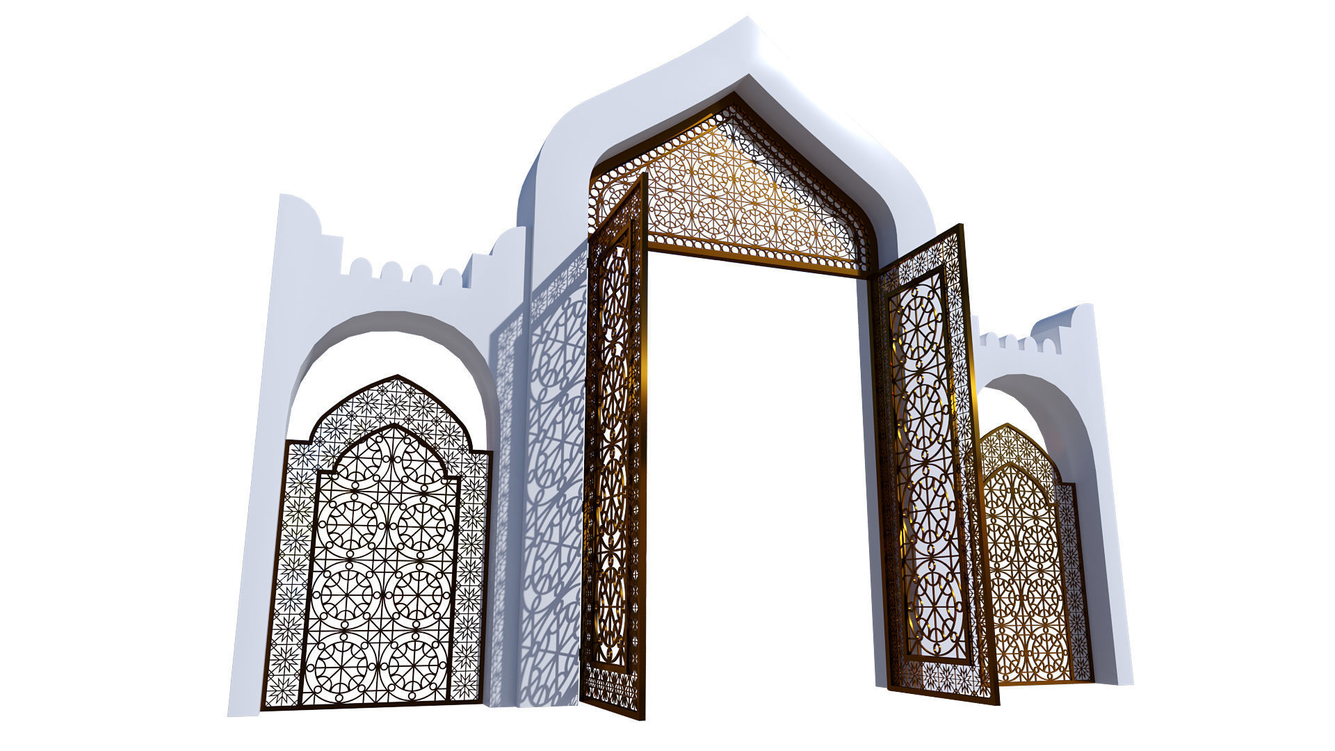 Entrance of Doha Mosque 3D model_5