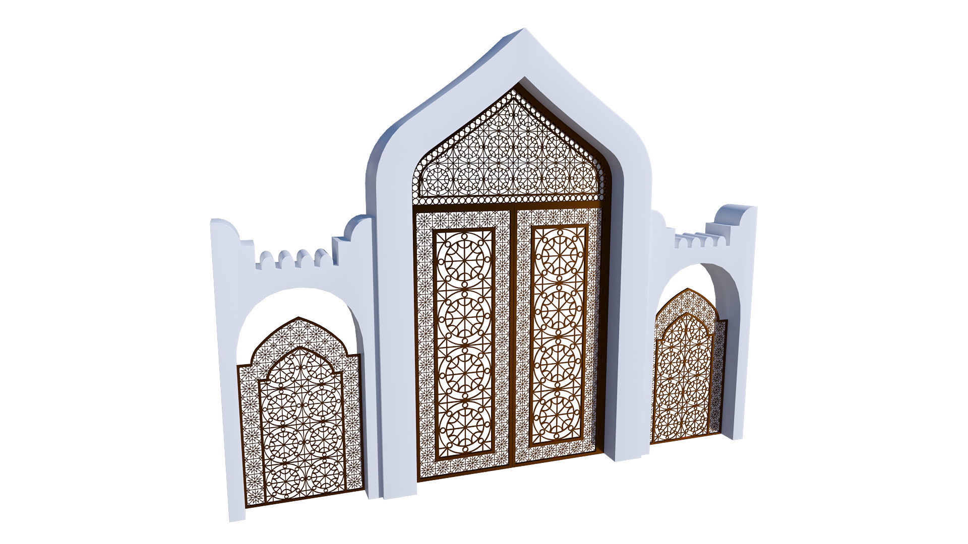 Entrance of Doha Mosque 3D model_1