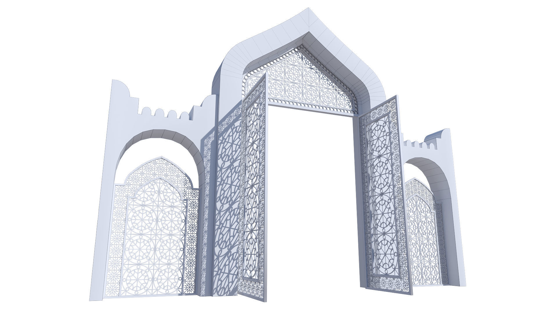 Entrance of Doha Mosque 3D model_6