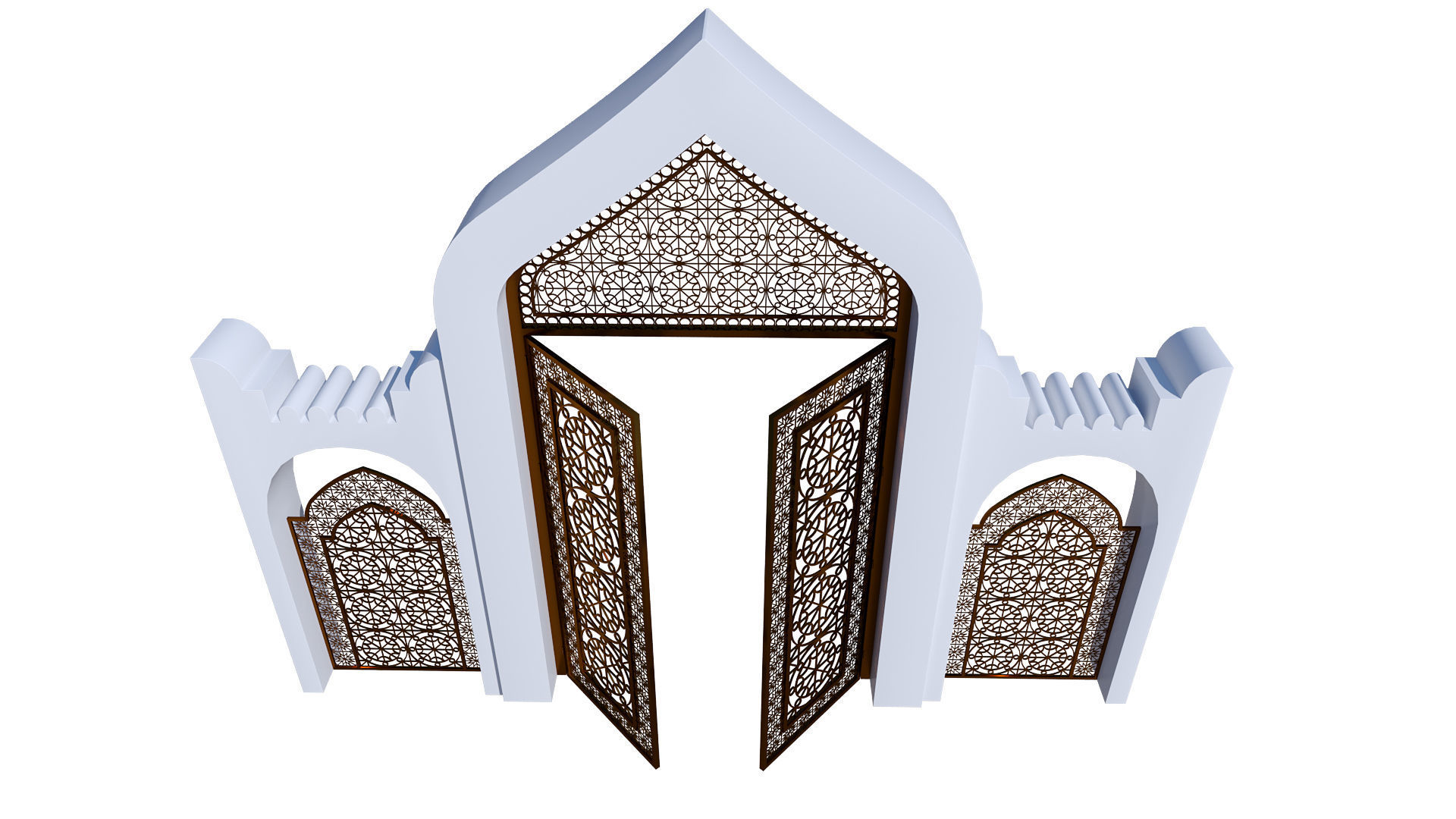 Entrance of Doha Mosque 3D model_4