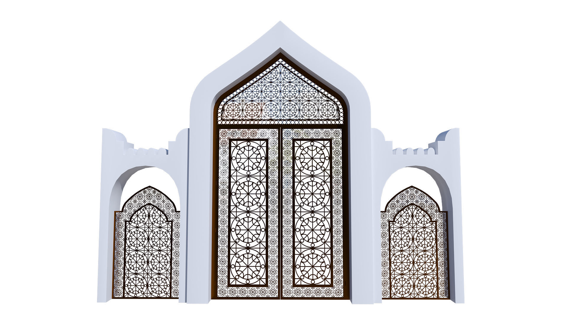 Entrance of Doha Mosque 3D model_2