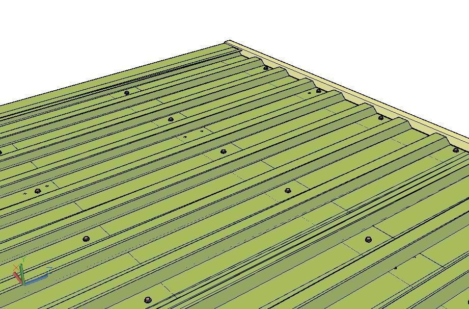 Wooden shade canopy 3D print model_5
