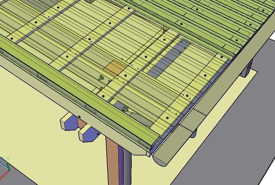 Wooden shade canopy 3D print model_6