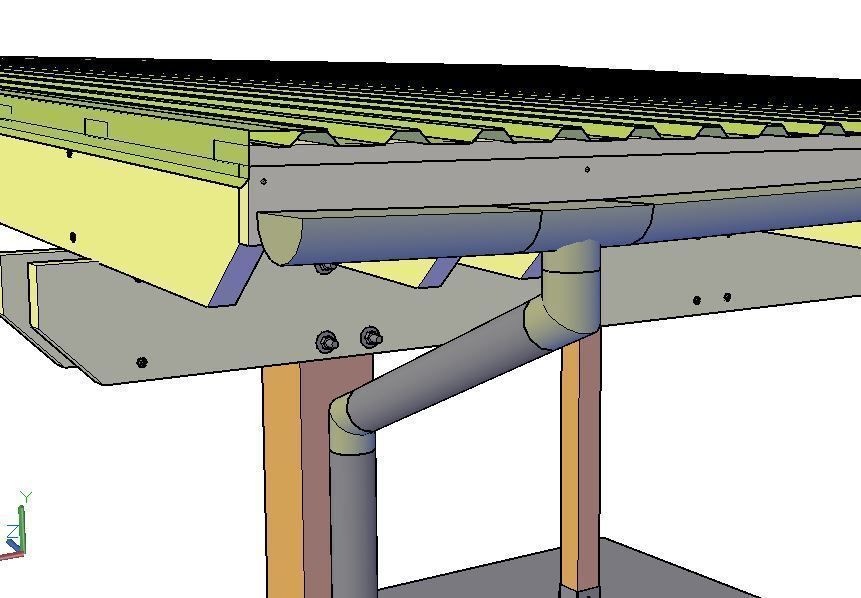 Wooden shade canopy 3D print model_4