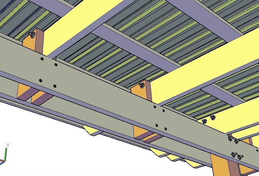 Wooden shade canopy 3D print model_7