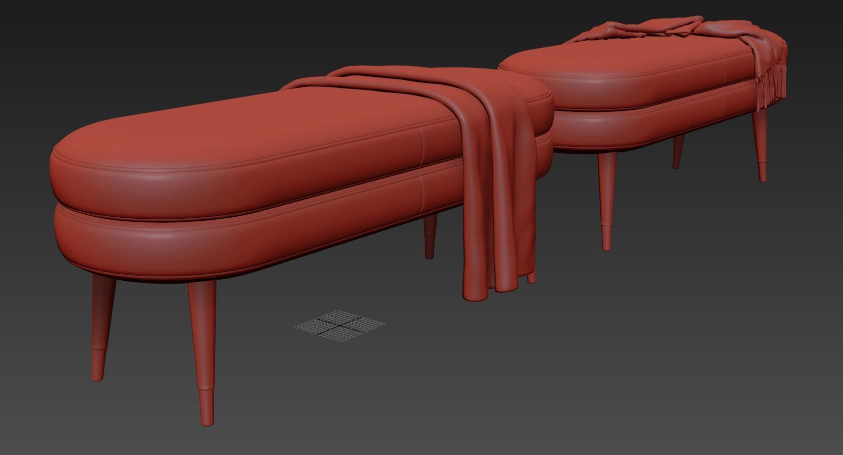 Portsmouth Upholstered Bench by AllModern 3D model_3