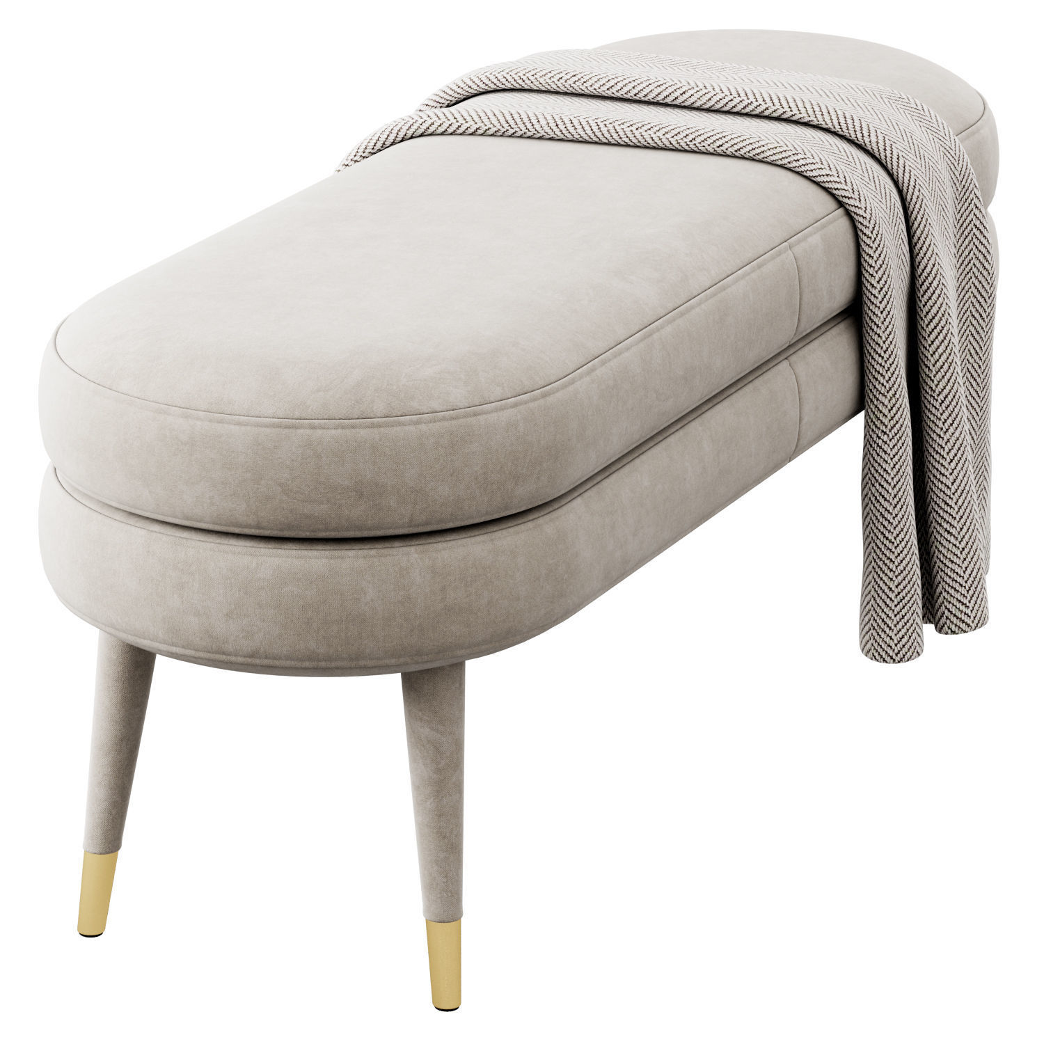 Portsmouth Upholstered Bench by AllModern 3D model_12