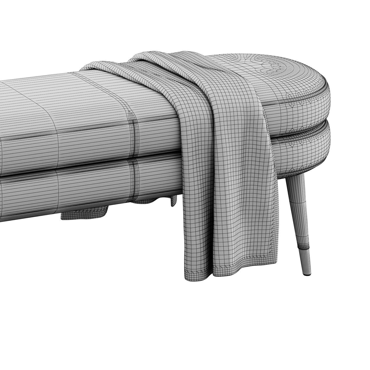 Portsmouth Upholstered Bench by AllModern 3D model_15