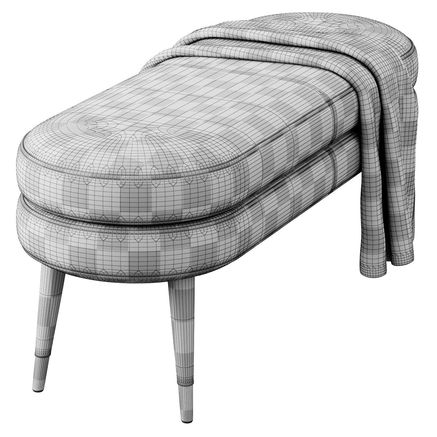 Portsmouth Upholstered Bench by AllModern 3D model_13
