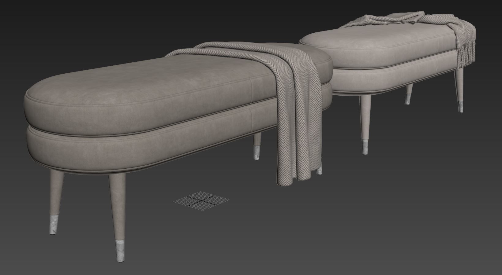 Portsmouth Upholstered Bench by AllModern 3D model_1