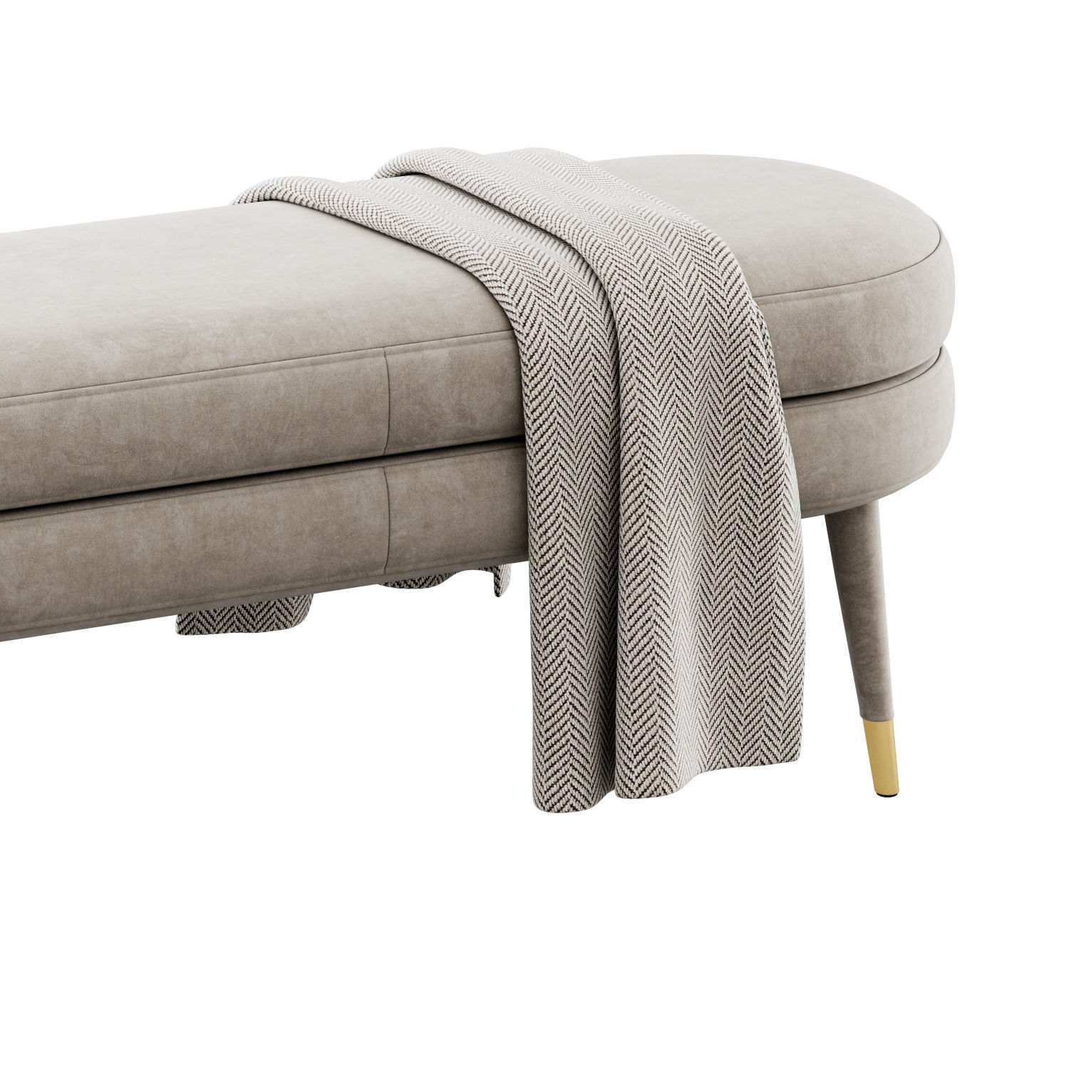 Portsmouth Upholstered Bench by AllModern 3D model_14