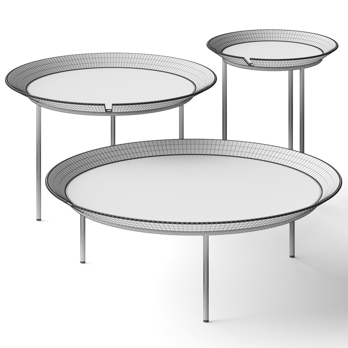 Gervasoni Brise Coffee Tables 3D model_2