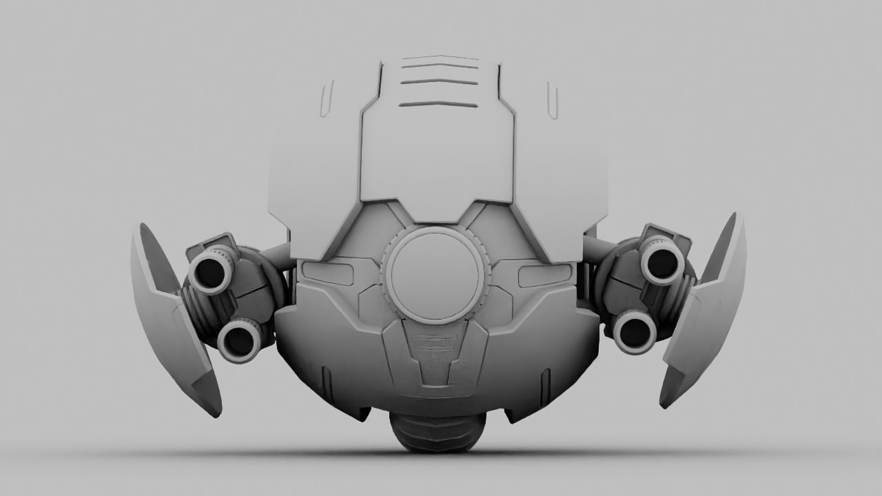 Ball Droid rigged- animated character 3D model_24