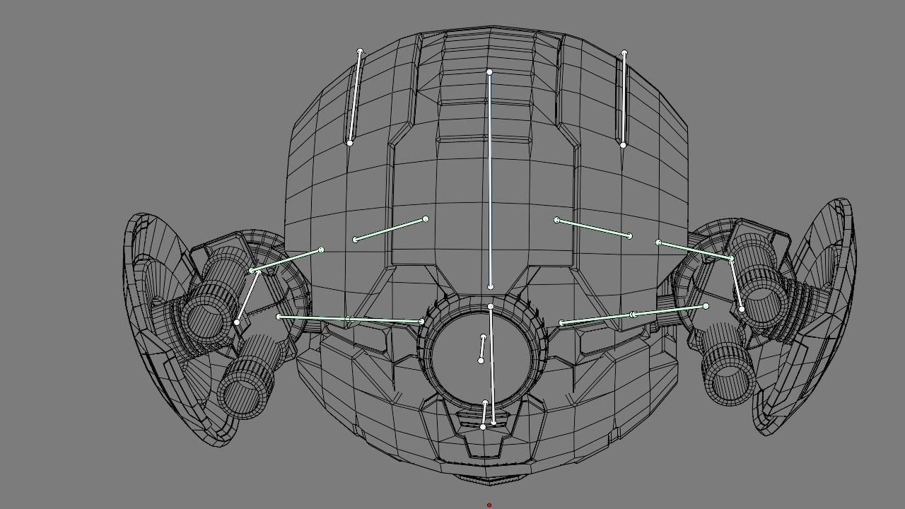 Ball Droid rigged- animated character 3D model_32