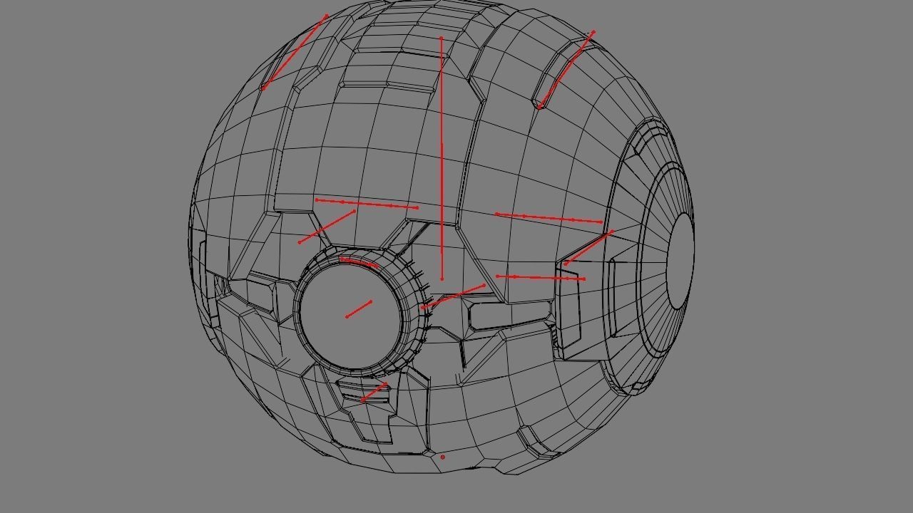 Ball Droid rigged- animated character 3D model_29