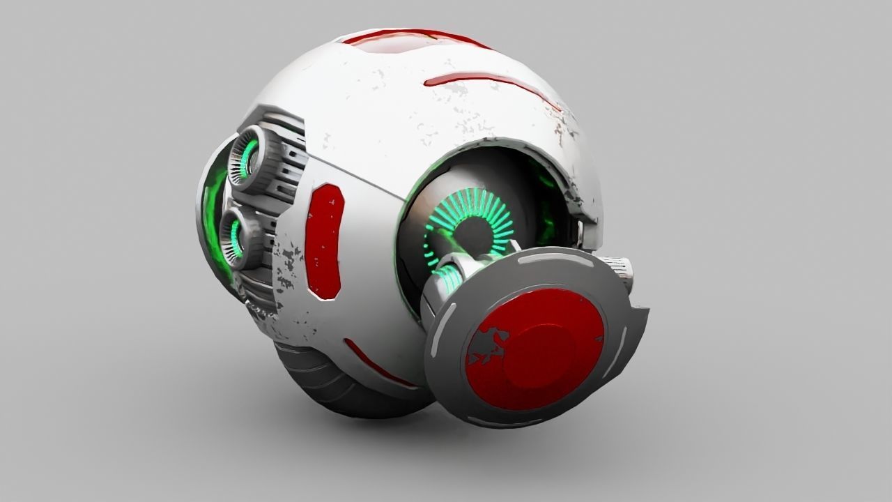 Ball Droid rigged- animated character 3D model_14