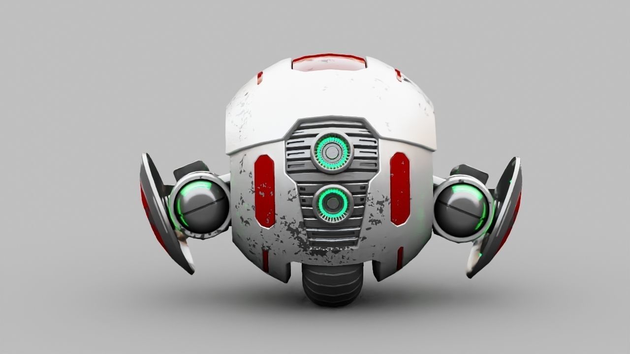 Ball Droid rigged- animated character 3D model_8