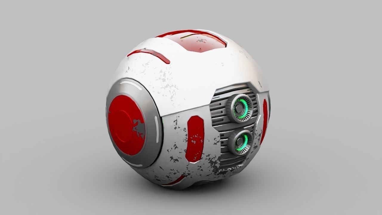 Ball Droid rigged- animated character 3D model_12
