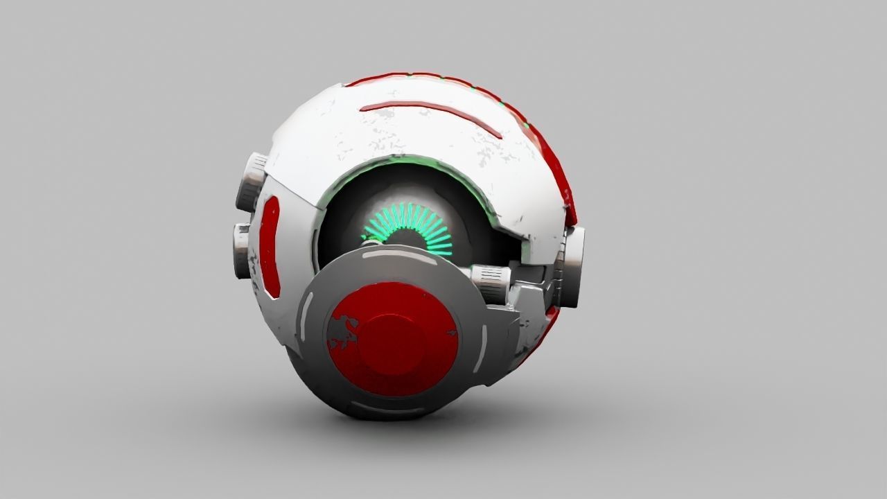 Ball Droid rigged- animated character 3D model_7