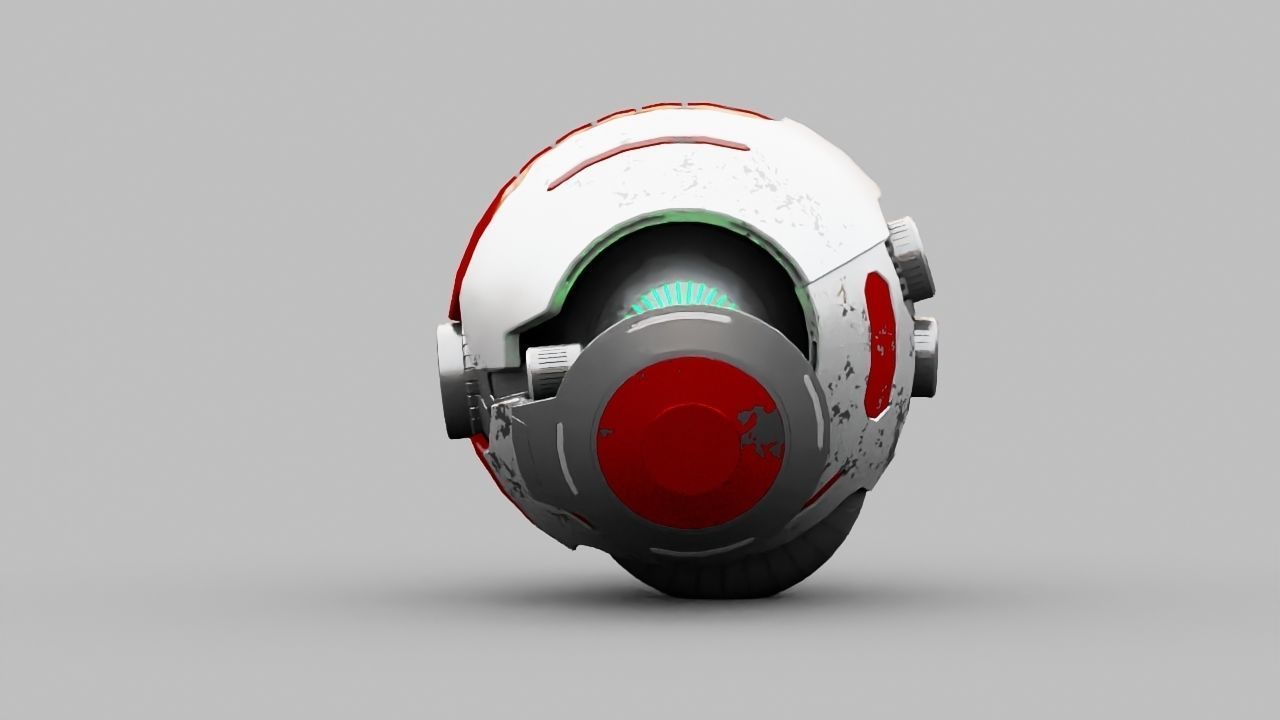 Ball Droid rigged- animated character 3D model_5