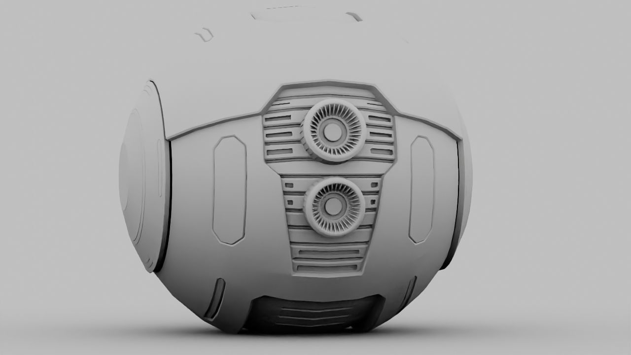 Ball Droid rigged- animated character 3D model_28