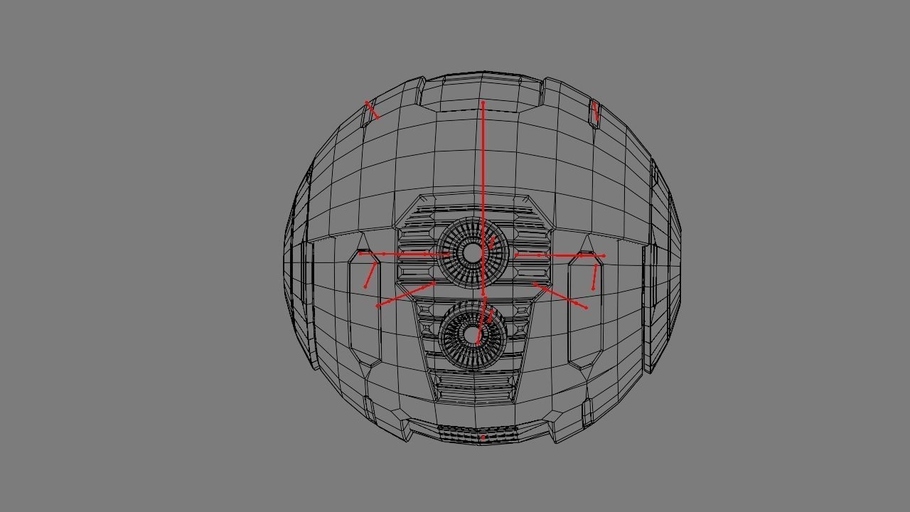 Ball Droid rigged- animated character 3D model_31