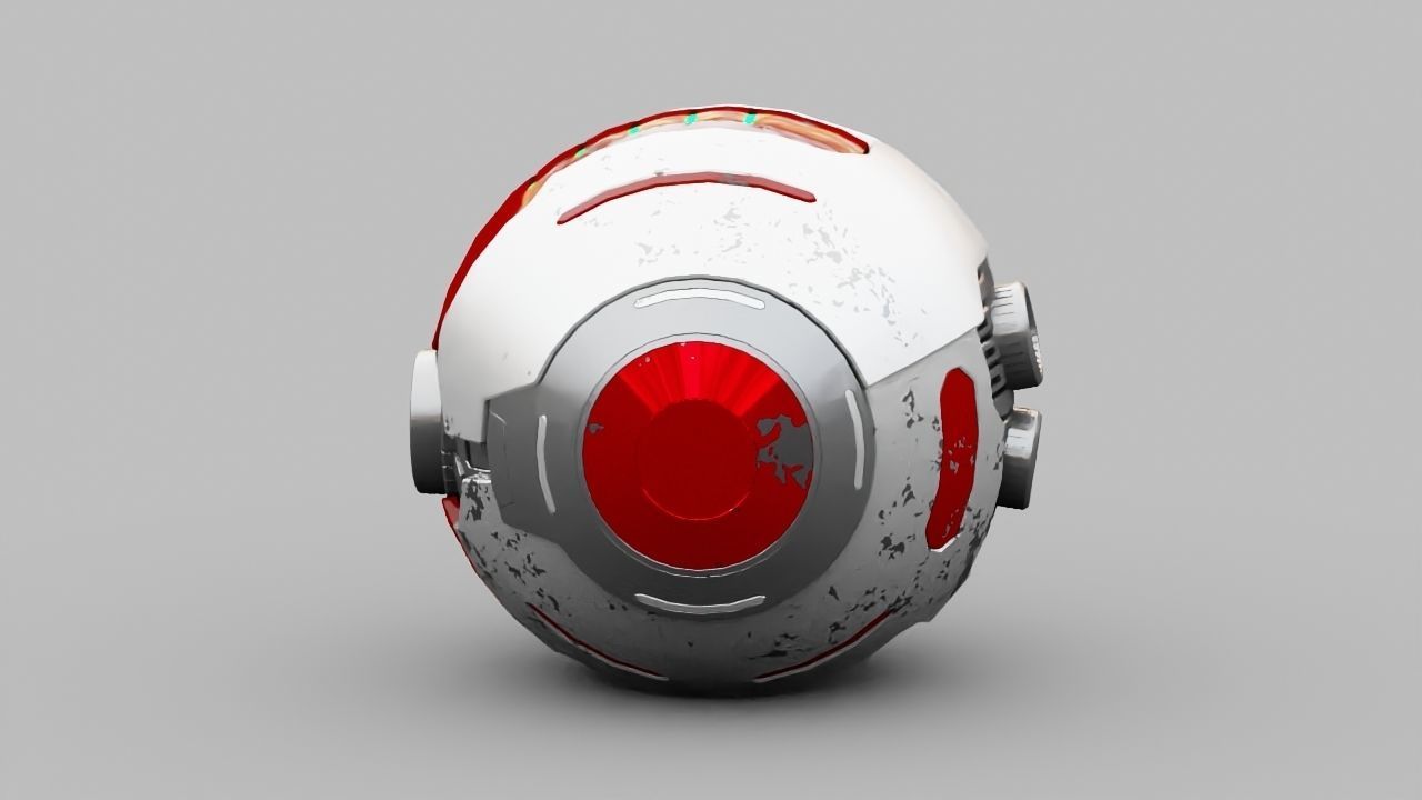 Ball Droid rigged- animated character 3D model_11