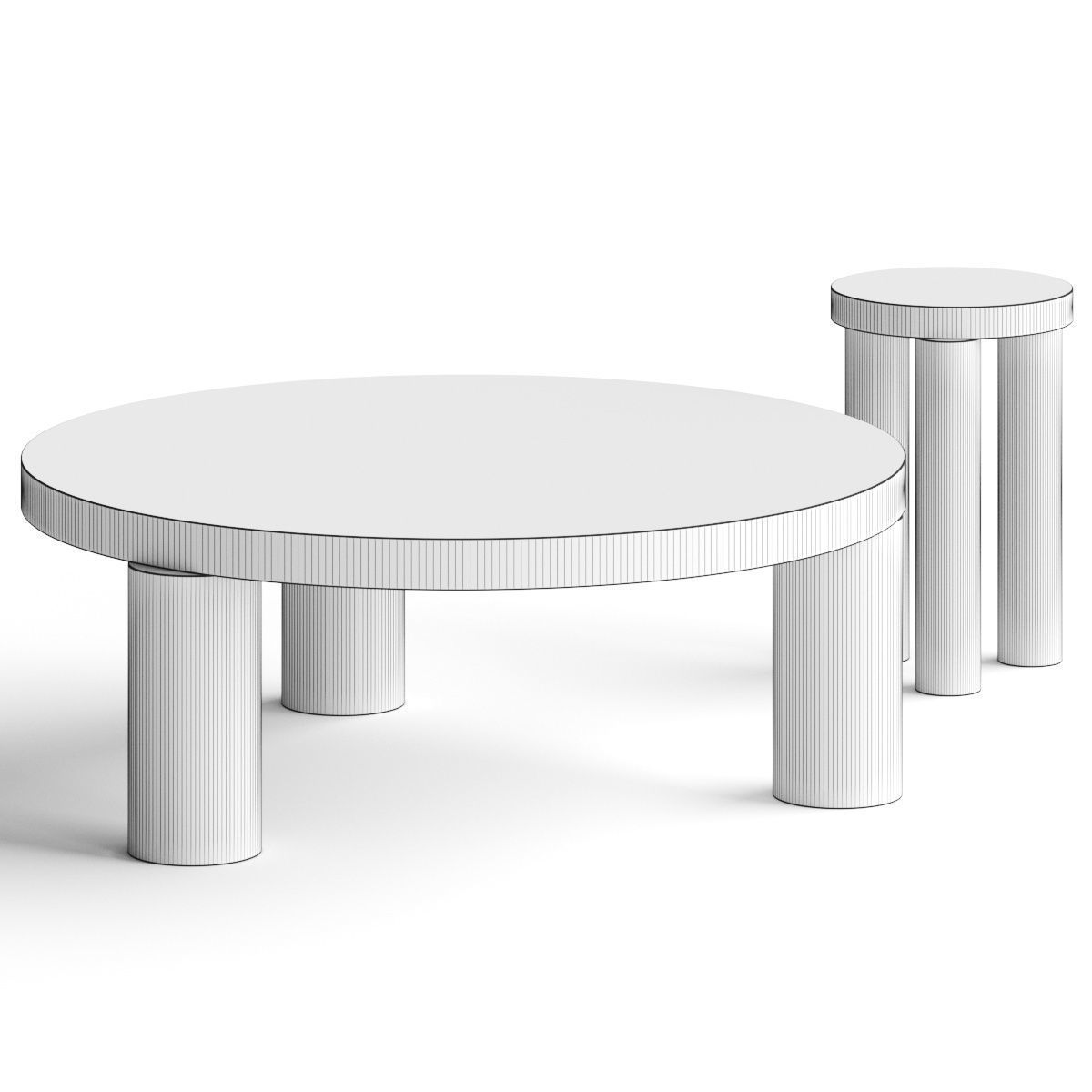 RESIDENT Offset Side Table 3D model_2