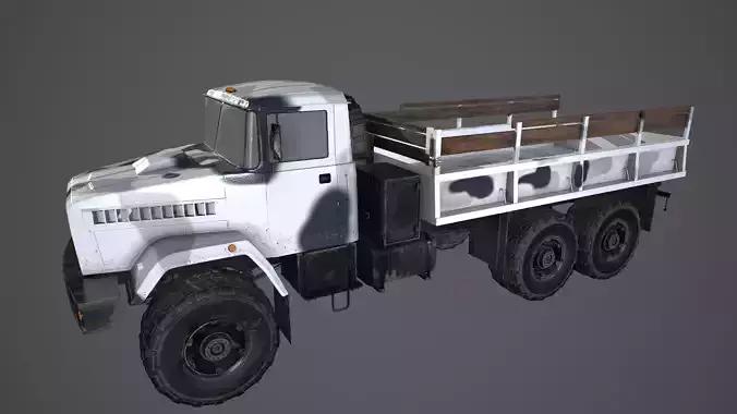 Kraz-6322 military truck 3D model