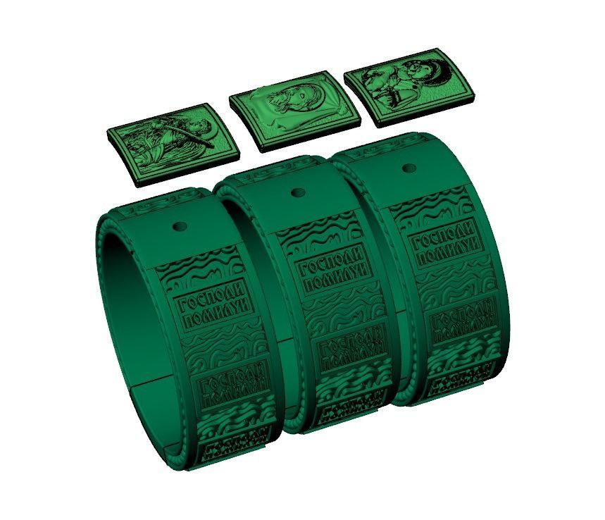 Orthodox christianity ring wedding band  3D print model_10