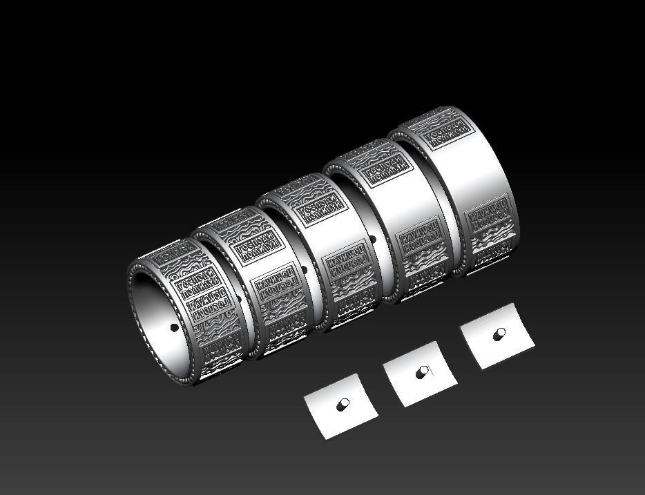Orthodox christianity ring wedding band  3D print model_12