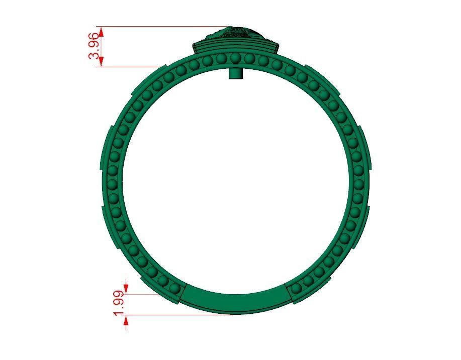 Orthodox christianity ring wedding band  3D print model_8