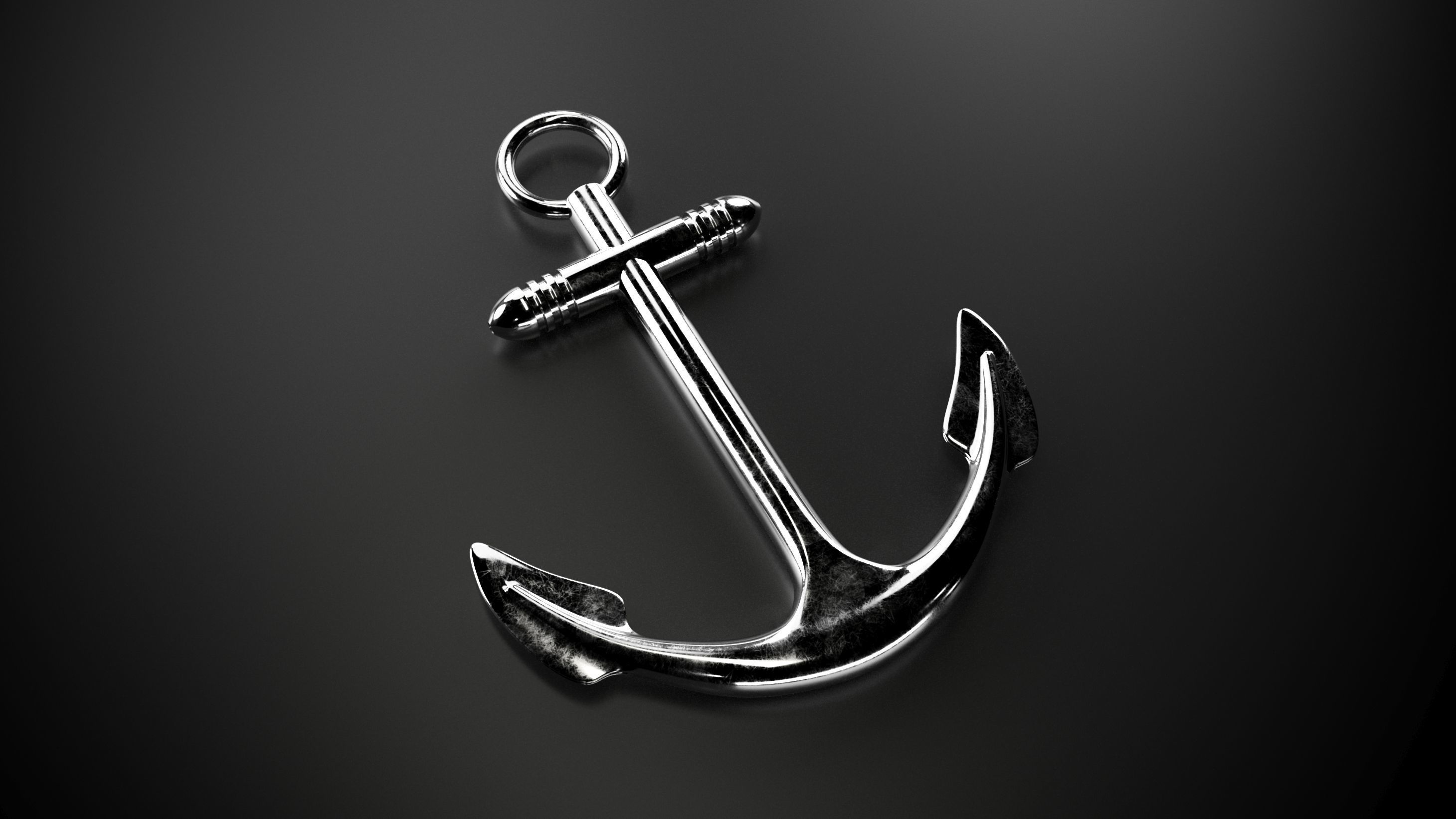 Anchor 3D golden 3D model_4
