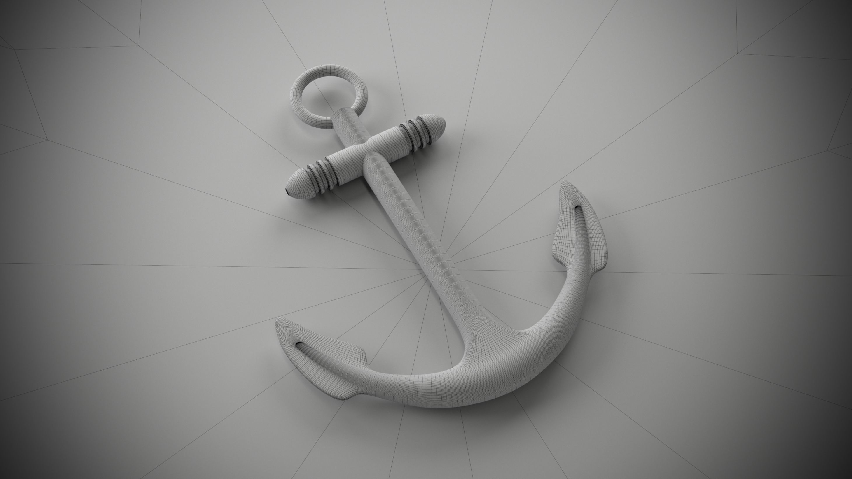 Anchor 3D golden 3D model_5
