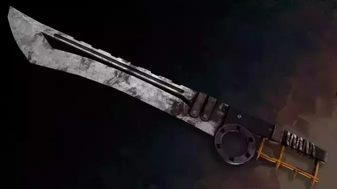 Craft machete post-apocalyptic PBR game readey