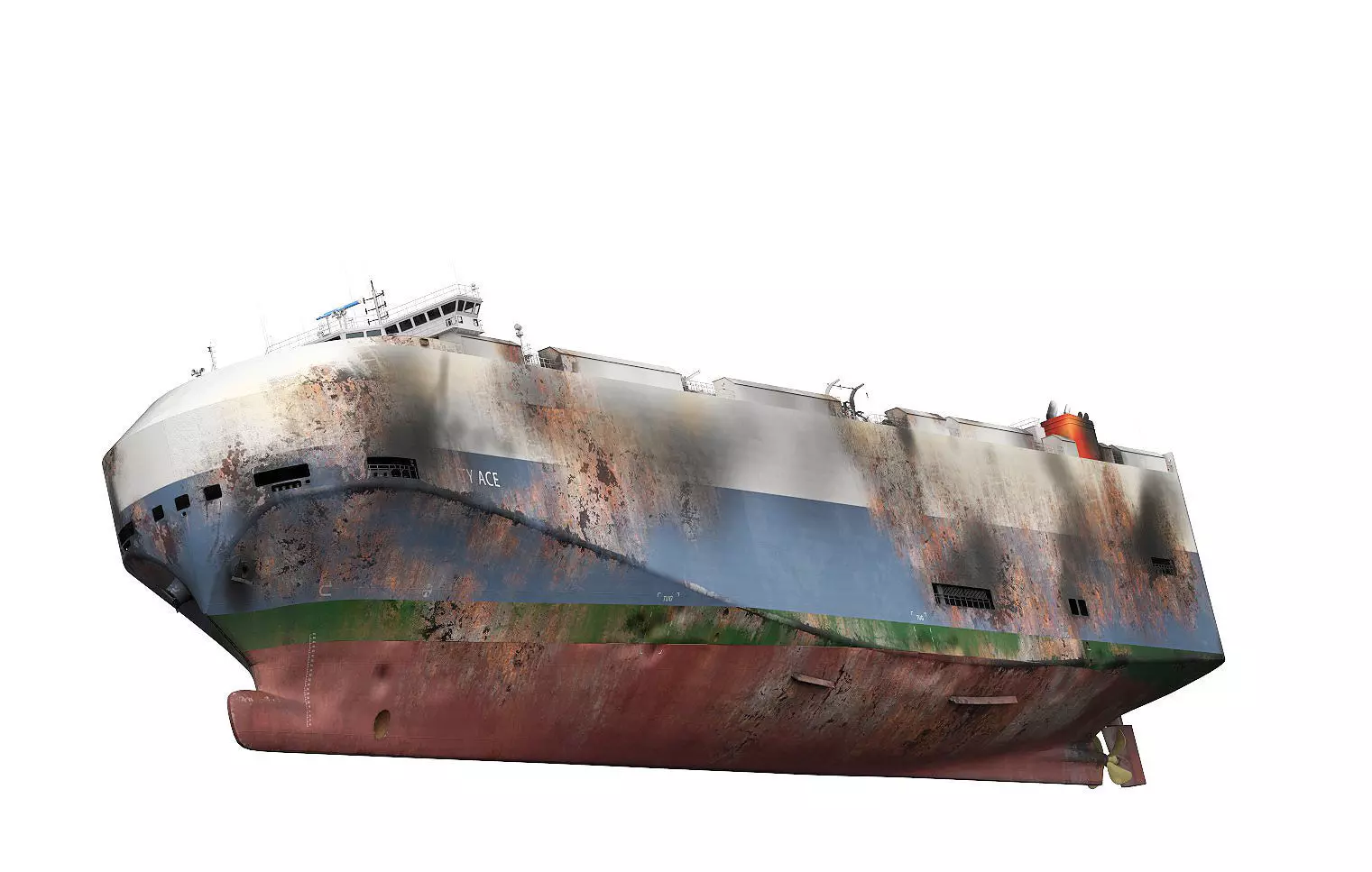 Burnt ship 3D model_0
