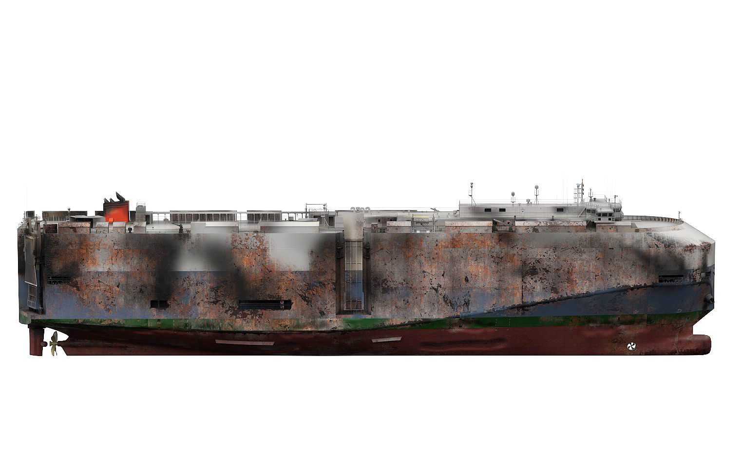 Burnt ship 3D model_6