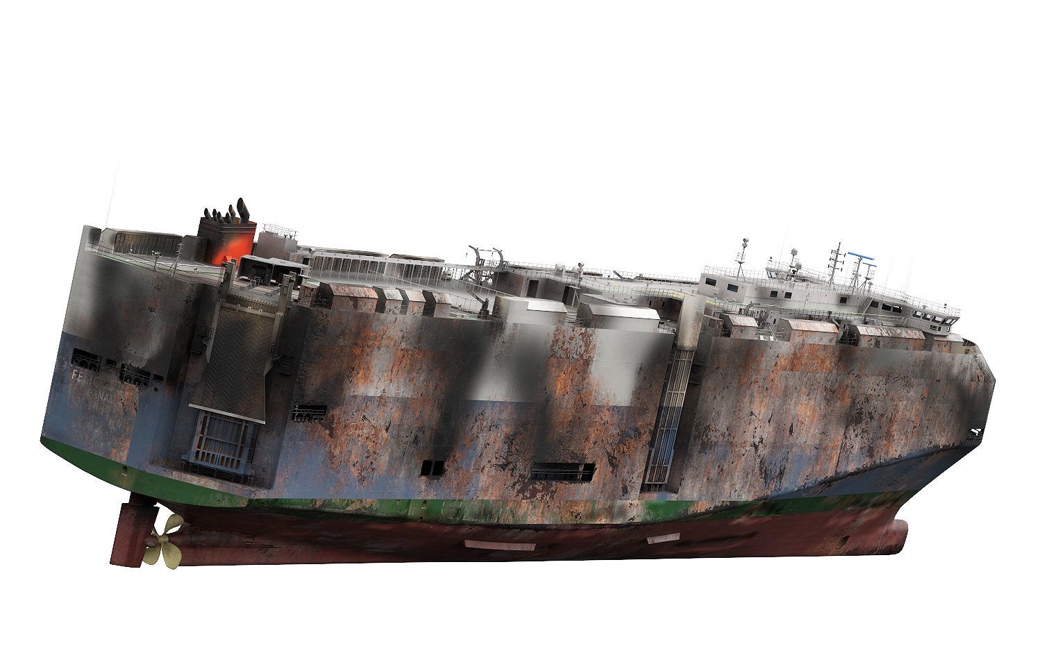 Burnt ship 3D model_2