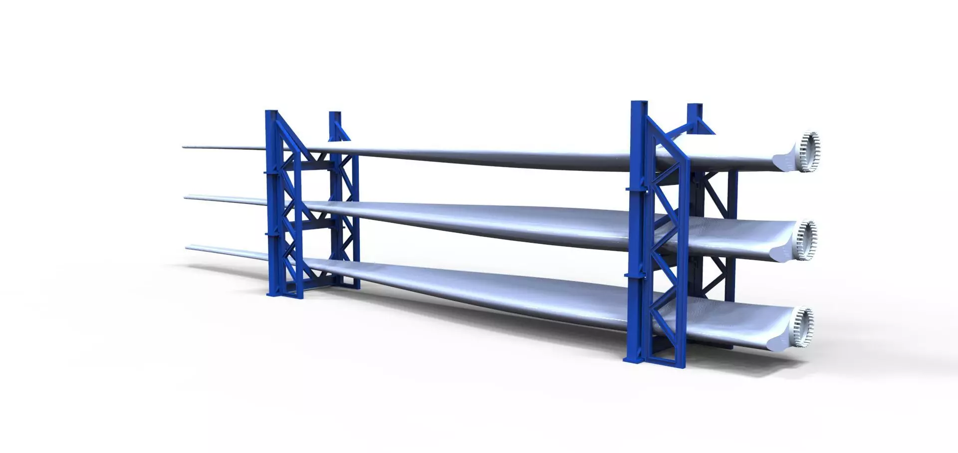 Transport frame for wind power blades for model ship 3D print model