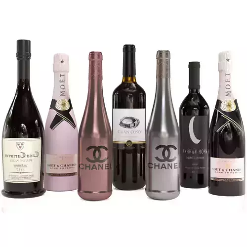 Set of sparkling and delicious wine