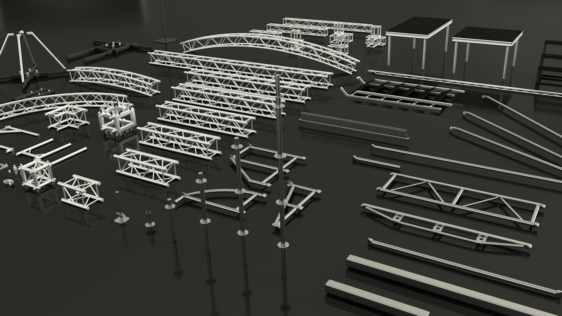 Stage constructions elements 3D model_2