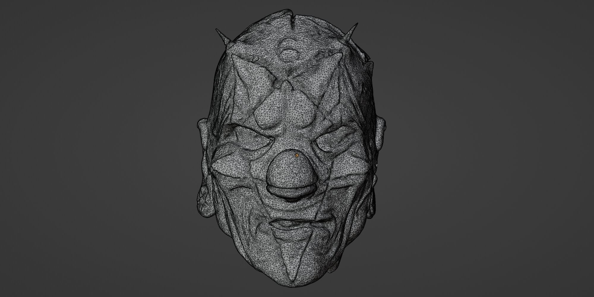 scary clown mask - detailed scan 3D model_4