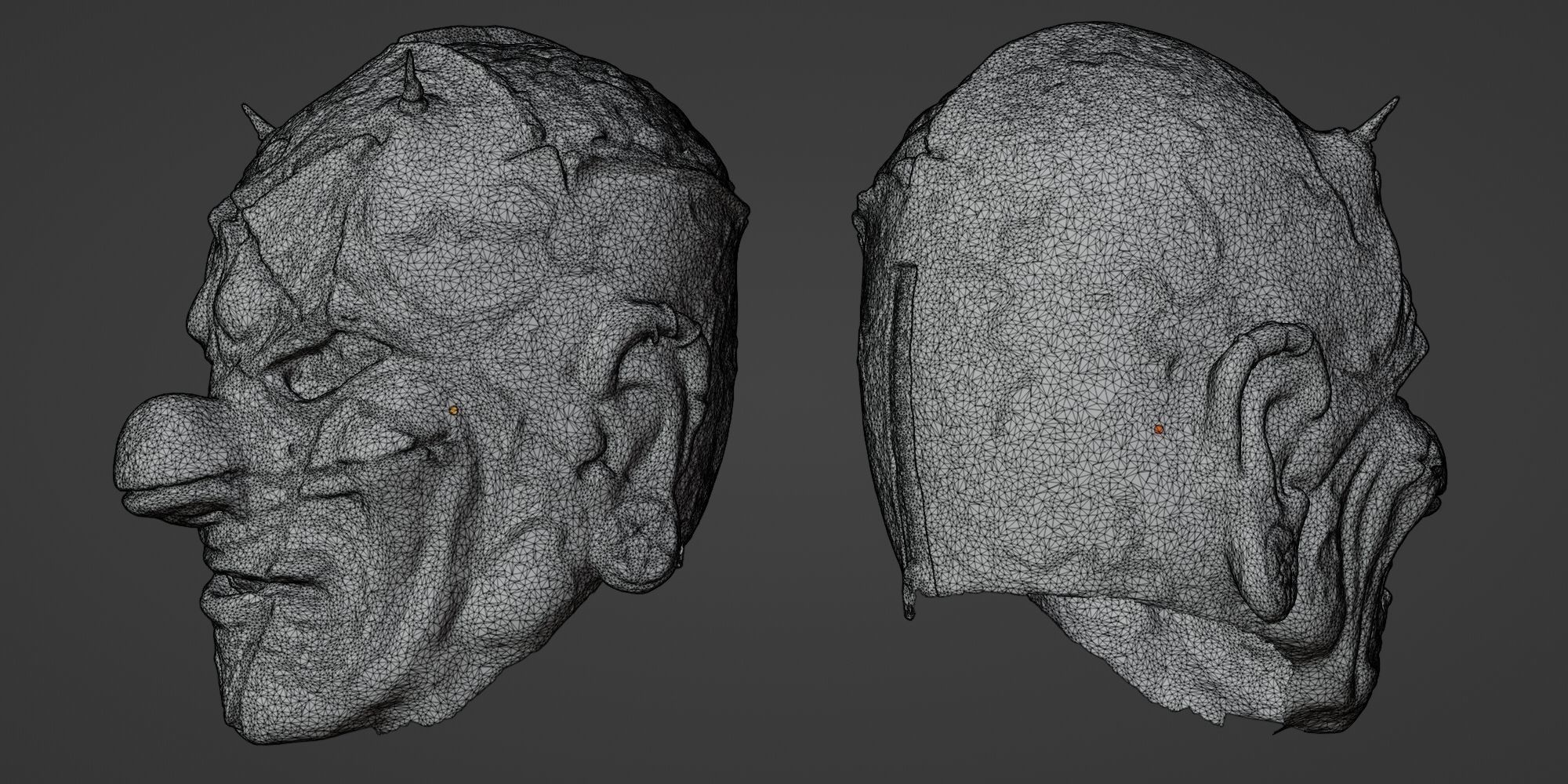 scary clown mask - detailed scan 3D model_8