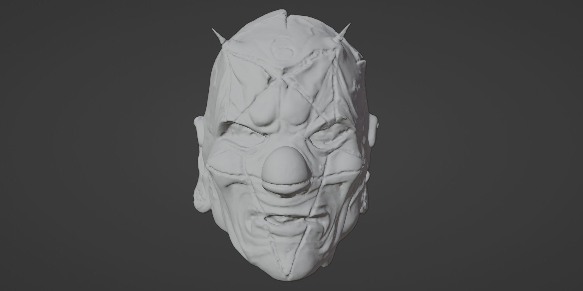 scary clown mask - detailed scan 3D model_3